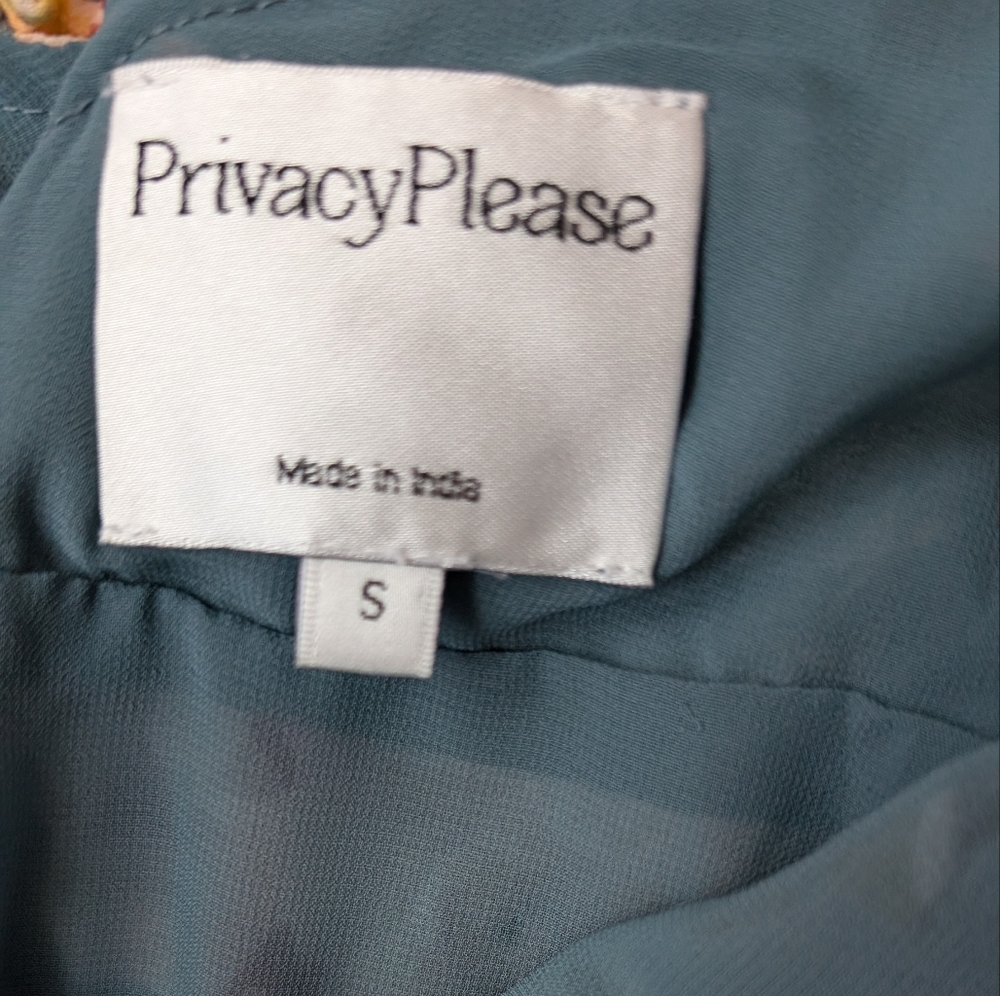 Privacy Please Dusty Blue Floral High-Low Ruffle Dress - Picture 3 of 4